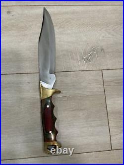 SC 14,5 custom handmade D2 tool DULL POLISH hunting knife survival bowie knife