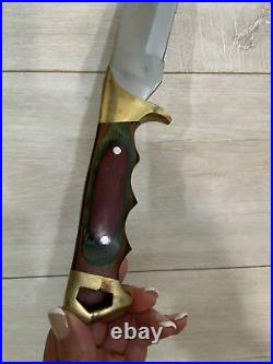 SC 14,5 custom handmade D2 tool DULL POLISH hunting knife survival bowie knife