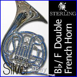 SILVER Bb/F Double FRENCH HORN Sterling Pro Quality Brand New With Case