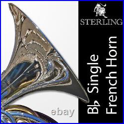 SILVER. Bb SWFH-700 Single STERLING FRENCH HORN. Pro. BRAND NEW. With Case