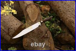 STAG ANTLER HANDLE BRASS THICK GUARD HUNTING SURVIVAL CAMP BOWIE KNIFE EDC sharp