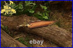 STAG ANTLER HANDLE BRASS THICK GUARD HUNTING SURVIVAL CAMP BOWIE KNIFE EDC sharp