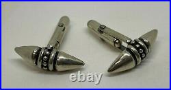 STERLING SILVER STEER HORN CUFFLINKS with Antique Finish /Handmade & Brand New