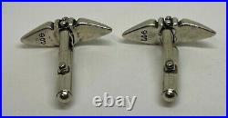 STERLING SILVER STEER HORN CUFFLINKS with Antique Finish /Handmade & Brand New