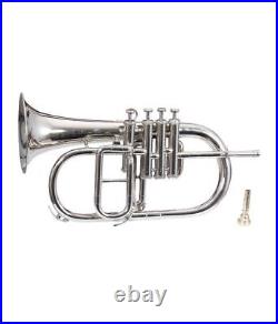 SUMMER SALE Flugel Horn New Bb/F 4 Valve Flugel Horn With Free Hard Case+M/P