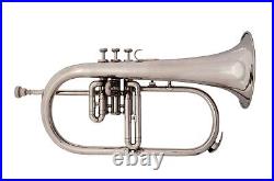 SUMMER SALE New Silver Bb Flugel Horn With Free Hard Case+Mouthpiece