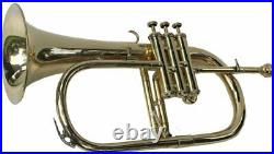 Sai Musical Flugel Horn 3 Valve brass Bb With Free Hard Case+Mouthpiece