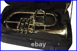Sai Musical Flugel Horn 3 Valve brass Bb With Free Hard Case+Mouthpiece