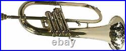 Sai Musical Flugel Horn 3 Valve brass Bb With Free Hard Case+Mouthpiece FAST SHI