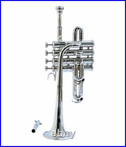 Sai Musical Piccolo Trumpet Bb Nickel Silver With Case Mouthpiece Nicely Tuned