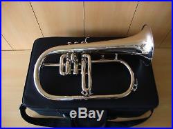 Sale New Silver Bb Flugel HornSAI MUSICAL! With Free Hard Case+Mouthpiece