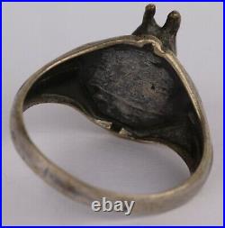 Satan Ring Devil with Horns 800 German Silver marking 8 g Jewelry art for museum