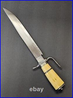 Sava Damlovac ABS MS Magnificent 16.25 Bowie Style Knife with D-Guard OOAK