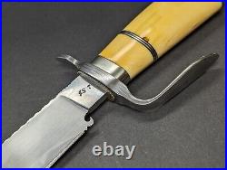 Sava Damlovac ABS MS Magnificent 16.25 Bowie Style Knife with D-Guard OOAK