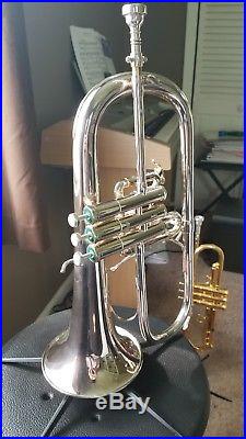Schilke Flugelhorn 1040FL with ProTec multi horn pro Case! Bach 5AFL mouthpiece