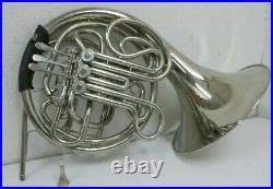 Schiller American Heritage Nickel Plated French Horn Made in Germany With Case