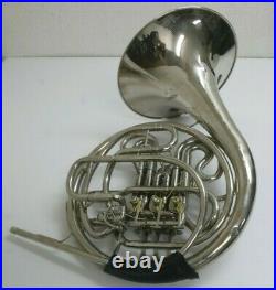 Schiller American Heritage Nickel Plated French Horn Made in Germany With Case