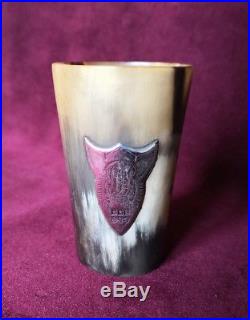 Scottish Cow's Horn Hunting Beaker Cup with Glasgow Silver Mount Hallmarked 1900