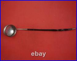Scottish Georgian Sterling Silver Toddy Ladle with Twisted Horn Handle 14 1/2