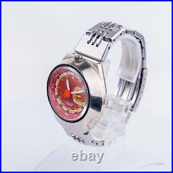 Seiko Men's Watch 1990's ALBA AKA V707-0A10 Orange Unicorn Horn With Box #1158