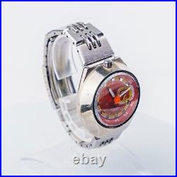 Seiko Men's Watch 1990's ALBA AKA V707-0A10 Orange Unicorn Horn With Box #1158