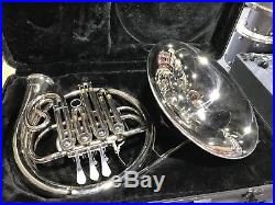 Selman French Horn, Used, With Case, Silver, Detachable Bell with Free Ship
