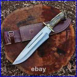 Seraphim Falls Bowie MUELA MAGNUM STAG 26 Replica knife with leather sheath