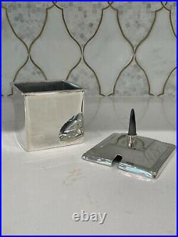 Set of Plata Lappas Silver Plate Holloware with Black Horn Handles