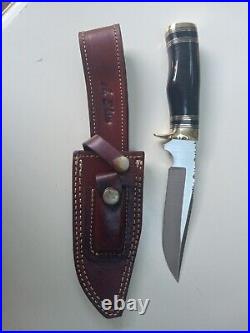 Shaw, A. (Adam) of S. Africa. Cape Buffalo/Brass Handle. Beautiful 10'' Knife