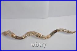 Shofar 66 Sterling Silver Plated Polished Yemenite Kudu Horn Jerusalem 167 cm