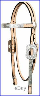 Showman 16 SHOW SADDLE with SILVER Horn & Accents Floral Tooled Leather FQHB