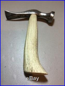 Silver Engraved Cobblers Hammer With Horn Handle