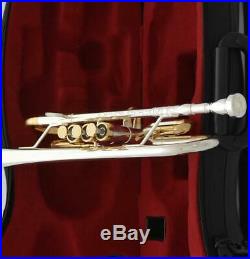 Silver Gold-Plated Professional new C Trumpet Horn Monel Valves With Hard Case