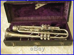 Silver HN White King Liberty Model Trumpet 1920s with extras. Awesome horn