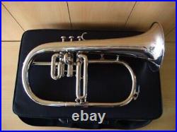 Silver Students Nickel Finish Bb Flugel Horn With Free Case+mouthpiece