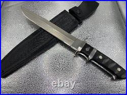 Smith & Wesson Custom Fixed Blade Knife Stag Horn With Leather Sheath
