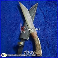 Stag Horn Viking Seax Knife, Medieval Seax Knife, Viking Seax Knife with Sheath