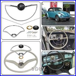 Steering Wheel with Horn Button Ring For 1962-1971 Volkswagen Models Gray