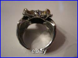 Sterling Silver Dragon Ring With Horns Size 9 Bba-27