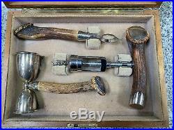 Sterling Silver John Hasselbring Horn Handle 3 Piece Bar Set With Case