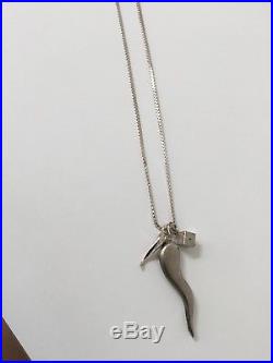 Sterling Silver Necklace With Horn Pendant