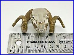 Sterling Silver Ram's Skull with/ Bronze Horns Bolo Tie