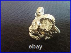 Sterling Silver Ring For Man Skull With Horns Desing