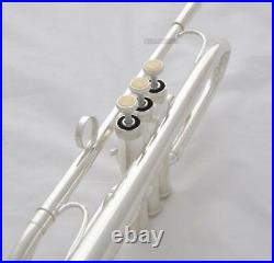 Streamline Design Trumpet Silver Plated B-Flat Horn For Professional With case
