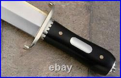 Survival D2 Steel Hunting Iron Mistress Bowie Knife Mirror Polish Blade Knife