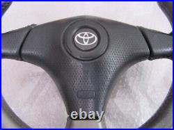 TOYOTA MRS ZZW30 Steering Wheel Genuine OEM With Horn Pad Black/Silver Damaged