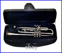 TRUMPET STUDENTS New Silver Bb Trumpet With Free Hard Case+Mouthpiece