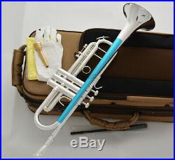 Taishan Brand Professional Silver Plated Trumpet Horn Monel Piston With Case