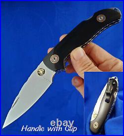 Thailand Custom Handmade Folding Knife 440C Stainless Bull Horn with Clip L-719