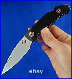 Thailand Custom Handmade Folding Knife 440C Stainless Bull Horn with Clip L-719